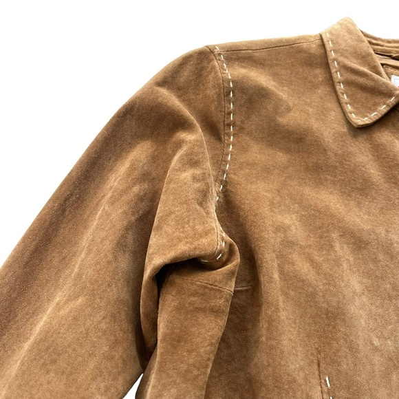 Roper Women’s Sz Medium Soft Suede Leather Lined Pearl Snap Cuffs Western Jacket - Picture 8 of 16